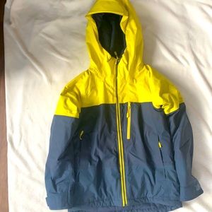 LL Bean kids, sz 8, Yellow & navy, primaloft interior, water proof ski/snow coat